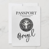 Weißer Brasilien-Pass Save the Date (Vorderseite)