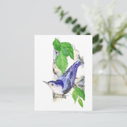 Weißer Bratwurst - Vögel Postkarte (Stehend Vorderseite)