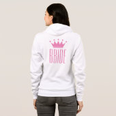 Weißer Brautjunge mit rosa Kronendesign Hoodie (Schwarz voll)