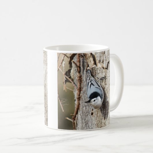 Weißer-breasted Kleiber Kaffeetasse (VorderseiteRechts)