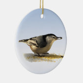 Weißer-breasted Kleiber Keramikornament (Rechts)