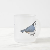 Weißer-breasted Kleiber Mattglastasse (VorderseiteRechts)