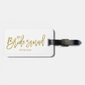 Weißer Bridgeplatz mit Diamant Gepäckanhänger (Rückseite horizontal)