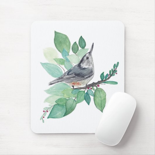 Weißer Brustvogel Mousepad (Mit Mouse)