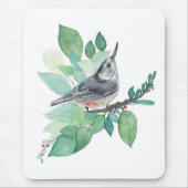 Weißer Brustvogel Mousepad (Vorne)