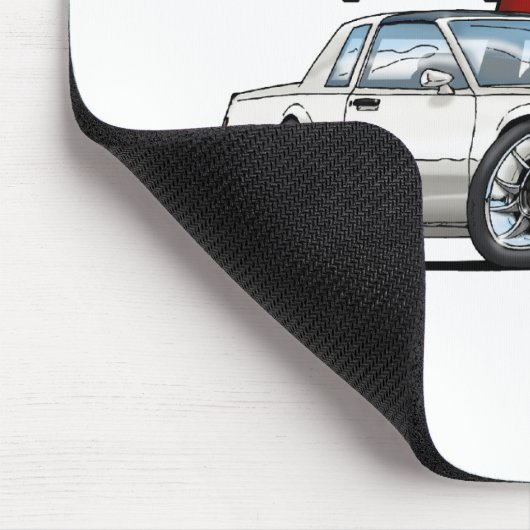 Weißer Buchsen T-Typ Mousepad (Ecke)