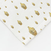 weißer Budda Fleecedecke (Ecke)