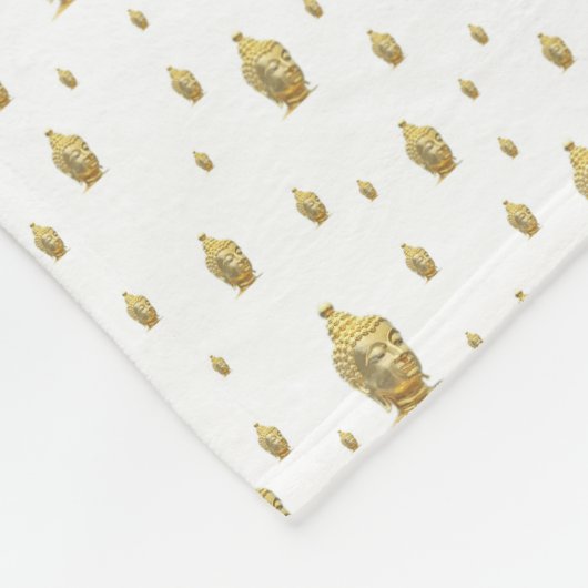 weißer Budda Fleecedecke (Ecke)