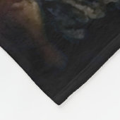 "Weißer Büffel" Originalkunst Fleecedecke (Ecke)