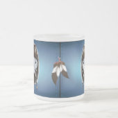 Weißer Büffel-Schild-blaue Tassen (Mittel)