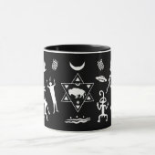 Weißer Büffel-Stammes- Geist - Schwarzes Tasse (Zentrum)