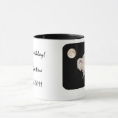 Weißer Büffel-Vollmond-Entwurf Tasse (Zentrum)