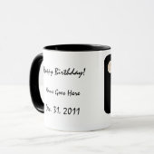 Weißer Büffel-Vollmond-Entwurf Tasse (Vorderseite Links)