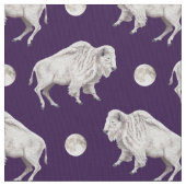 Weißer Büffel-weißer Vollmond Stoff (Nahaufnahme)