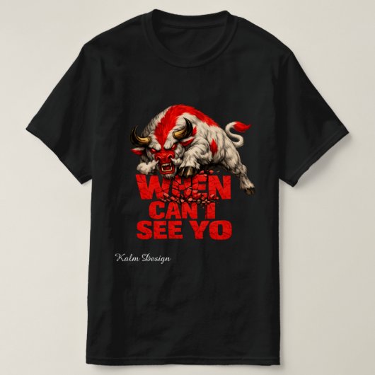 Weißer Bulle sucht ein Date T-Shirt (Design vorne)