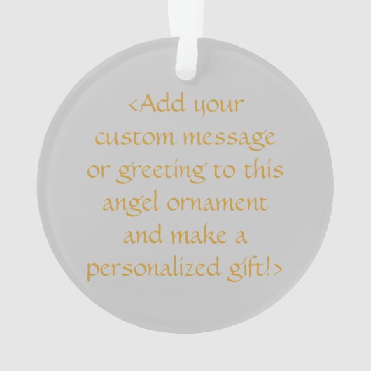 Weißer Bundelandengel Maßgeschneiderte Ornamente (Rückseite)