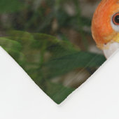 Weißer Bündner Kaiken-Papagei mit Bambusbaum Fleecedecke (Ecke)