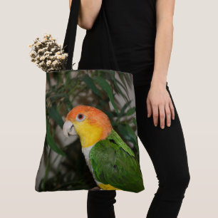 Weißer Bündner Kaiken-Papagei mit Bambusbaum Tasche