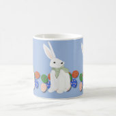 Weißer Bunny und Eier Kaffeetasse (Mittel)