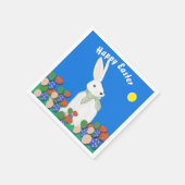 Weißer Bunny und Eier Serviette (Ecke)