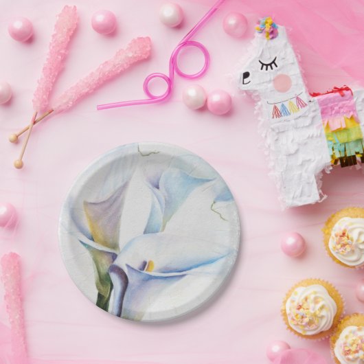 WEISSER CALLA-LILIEN-PAPPTELLER PAPPTELLER (Party)