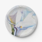 WEISSER CALLA-LILIEN-PAPPTELLER PAPPTELLER (Vorderseite)