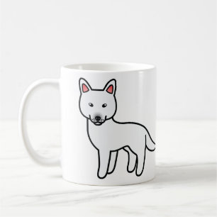 Weißer Cartoon Siberian Husky Hund Kaffeetasse