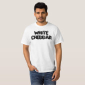 Weißer Cheddarkäse-Schablone-T - Shirt (Vorne ganz)