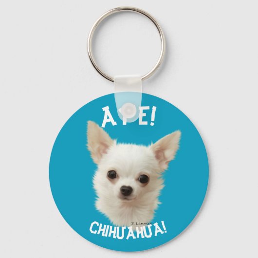 Weißer Chihuahua, Aye Chihuahua Schlüsselanhänger (Vorderseite)