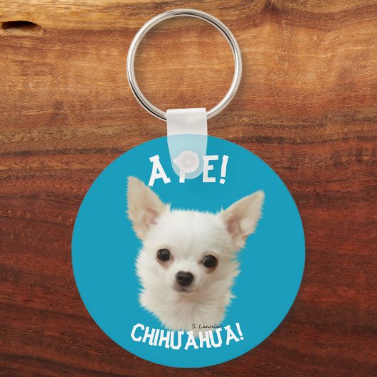 Weißer Chihuahua, Aye Chihuahua Schlüsselanhänger (Vorderseite)