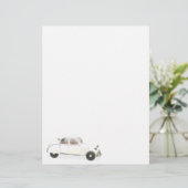 Weißer Citroen 2CV (Stehend Vorderseite)