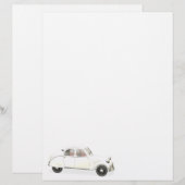 Weißer Citroen 2CV (Vorne/Hinten)