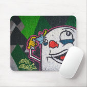 Weißer Clown Mousepad (Mit Mouse)