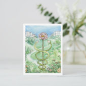 Weißer Coat, Grüne Welt (Postkarte) Postkarte (Stehend Vorderseite)