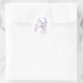 Weißer Cockatiel Runder Aufkleber (Tasche)