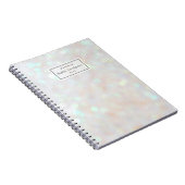 Weißer Confetti beleuchtet personalisiertes Notizblock (Rechte Seite)