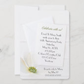 Weißer Cosmos aus dem 55. Jubiläum im Party Weißho Einladung (Vorderseite)