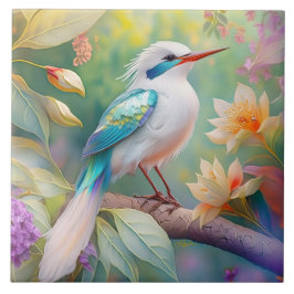 Weißer Crew Aquamariner Wing Fantasy Bird Fliese