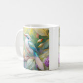 Weißer Crew Aquamariner Wing Fantasy Bird Kaffeetasse (Vorderseite Links)