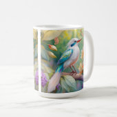 Weißer Crew Aquamariner Wing Fantasy Bird Kaffeetasse (VorderseiteRechts)