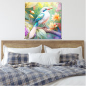 Weißer Crew Aquamariner Wing Fantasy Bird Leinwanddruck (Insitu (Schlafzimmer))