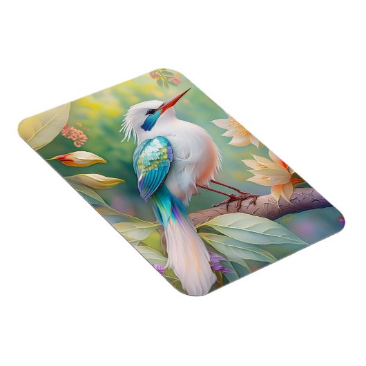 Weißer Crew Aquamariner Wing Fantasy Bird Magnet (Rechte Seite)