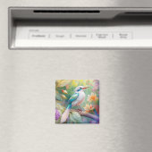 Weißer Crew Aquamariner Wing Fantasy Bird Magnet (In Situ (Geschirrspüler))
