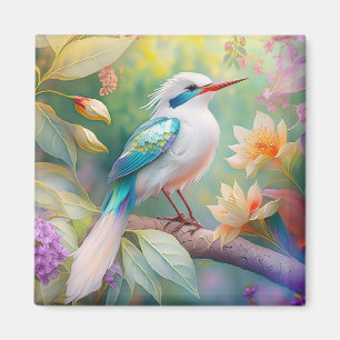 Weißer Crew Aquamariner Wing Fantasy Bird Magnet