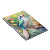 Weißer Crew Aquamariner Wing Fantasy Bird Notizblock (Rechte Seite)