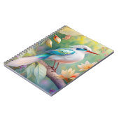 Weißer Crew Aquamariner Wing Fantasy Bird Notizblock (Linke Seite)