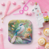 Weißer Crew Aquamariner Wing Fantasy Bird Pappteller (Party)