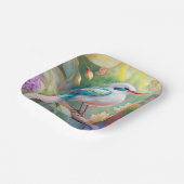 Weißer Crew Aquamariner Wing Fantasy Bird Pappteller (Gewinkelt)