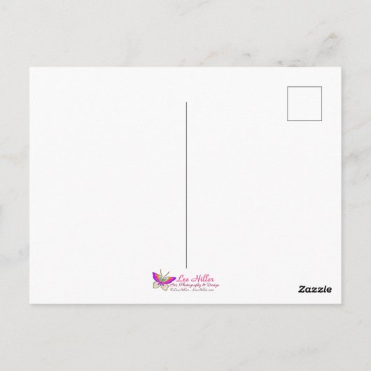 Weißer Crew Aquamariner Wing Fantasy Bird Postkarte (Rückseite)