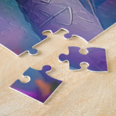 Weißer Crew Aquamariner Wing Fantasy Bird Puzzle (Seite)